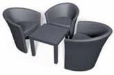 /pcs schwarz / black 227 Set "Cosa" / Set "Cosa" 3 Stk. Fauteuil "Cosa" / 3 pcs leatherchair "Cosa" 1 Stk. Couchtisch "Cosa" / 1 pc couch table "Cosa" 368,00 Stk.