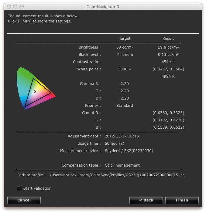 ColorNavigator CS240 mit aufliegendem Messgerät