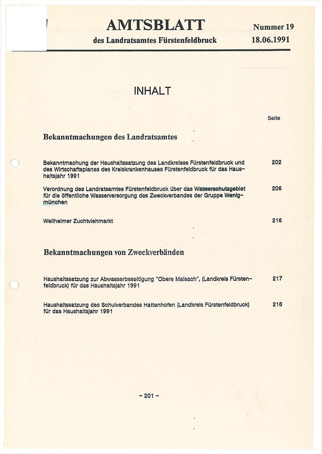 AMTSBLATT des Landratsamtes Fürstenfeldbruck Nummer 19 18.06.