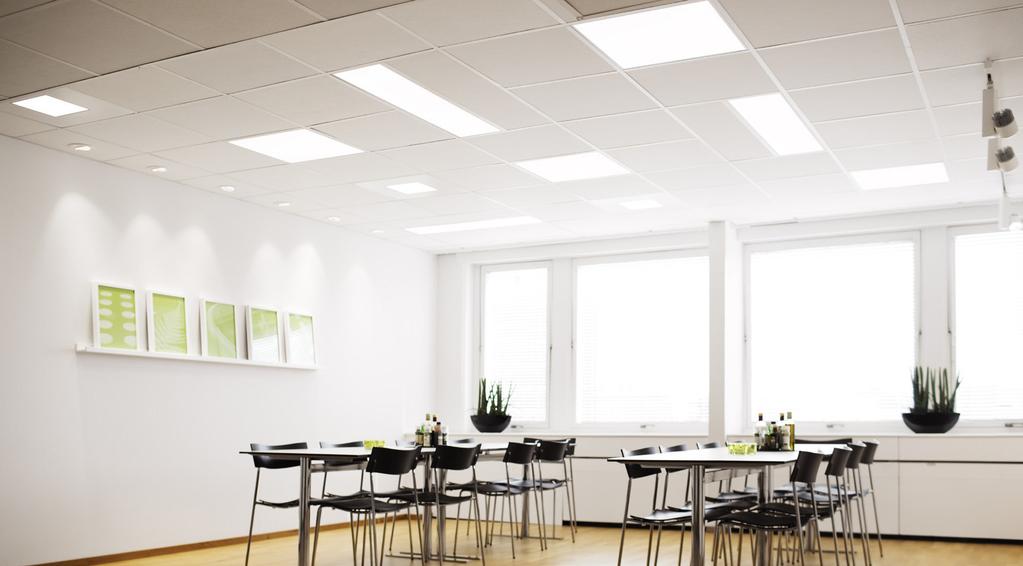 AURA LUNARIA PRO Aura Lunaria Pro LED Einlegeleuchte für Bildschirmarbeitsplatzbeleuchtung Aura Lunaria Pro ist eine Range ultralacher LED Panels.