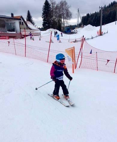 Februar 2019 mit Skiern ausgerüstet nach Heiden.