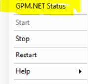 Es erscheint in der Windows Taskleiste das GPM.Net Service Monitor Icon.