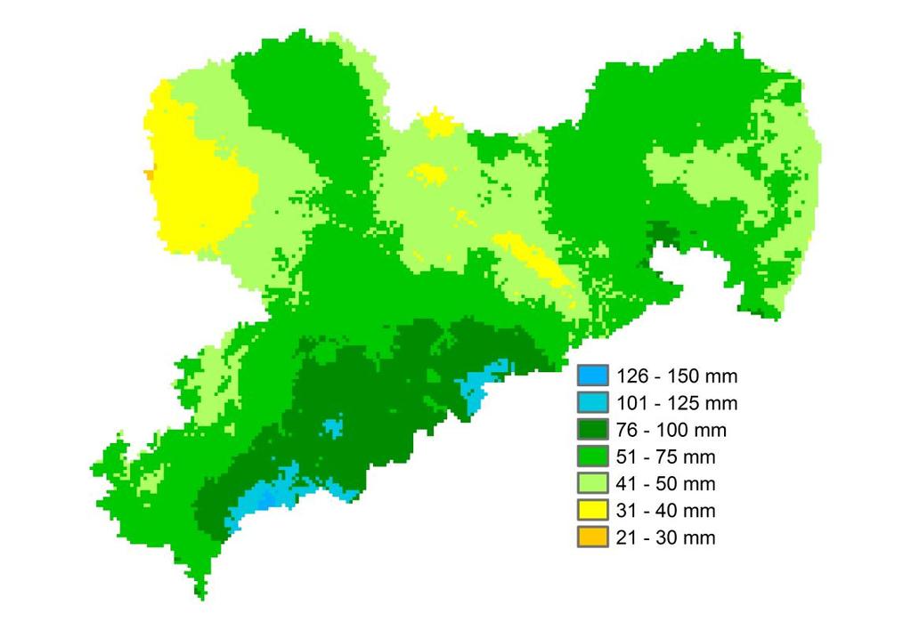 Tabelle 1: Entwicklung des mittleren Wasseräquivalents der Schneedecke im März Flussgebiet Mittleres Wasseräquivalent [mm] 05.03.