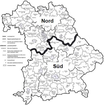 2 Übergeordnete Strukturen im Ligenspielbetrieb An den Bezirk Oberbayern-Nord grenzen östlich der Bezirk Niederbayern-Ost, nördlich die Bezirke Mittelfranken-Süd und Oberpfalz-Süd, westlich der