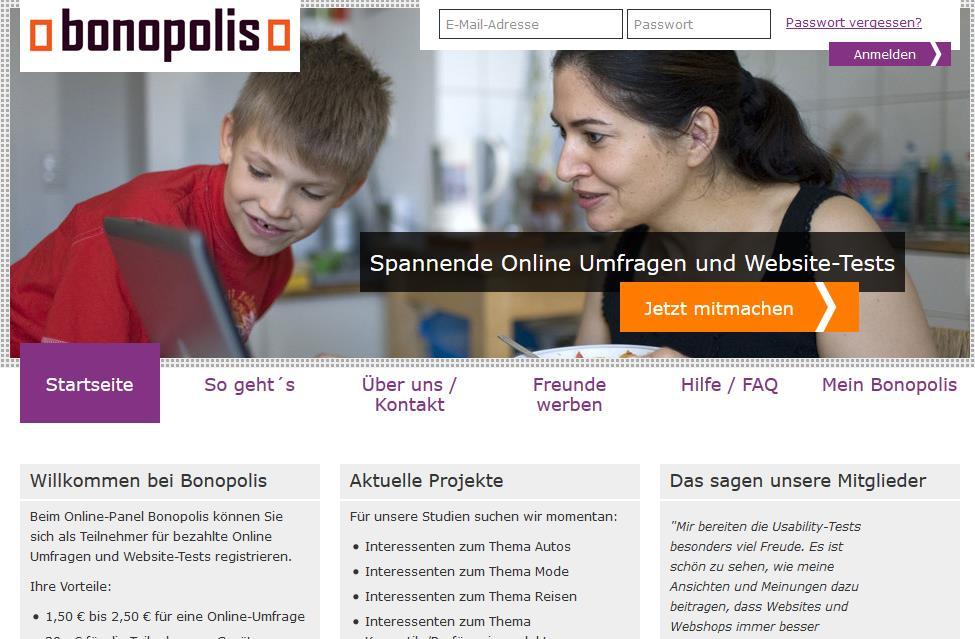 Unsere Umfrage führten wir durch über: Bonopolis.de Online-Access Panel der eresult GmbH 60.000 Panelmitglieder 2.