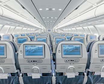 Business Class Economy Class Entertainment im Airbus A330 Kabinenambiente im Airbus A330 Bordservice Kostenfreies Entertainmentsystem mit