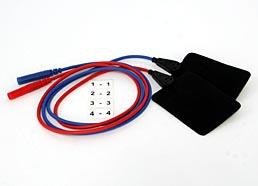 4 x 3 Set bestehend aus: 1 Elektrode #531, Kabel rot/stecker rot 1 Elektrode #530, Kabel blau/stecker
