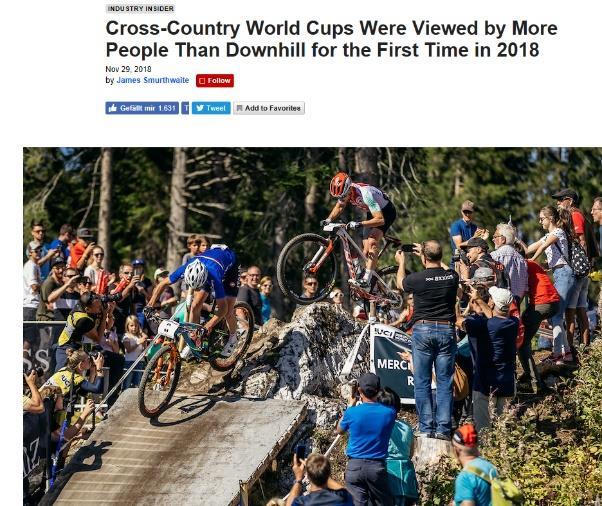 red bull live stream TV 50% Zuwachs an Zuschauern im Mountain bike Rennsport.