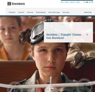 Und der Verbund wächst stetig: Einen Überblick über unsere zuletzt gegründeten Unternehmen finden Sie unter www.steinbeis.de > Aktuelles. Herzlich willkommen im Steinbeis-Verbund!