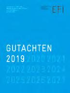 16 Ratgeber Innovation.Unternehmensförderung EFI-Gutachten 2019 veröffentlicht Die Expertenkommission Forschung und Entwicklung (EFI) hat am 28. Februar 2019 ihr jährliches Gutachten vorgestellt.