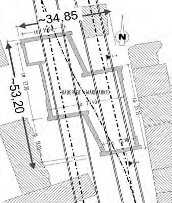 2 Beschreibung des Bauwerkes Gleiswechsel Waidmarkt Das unterirdische Bauwerk dient im Wesentlichen dazu, die beiden parallel geführten Gleise über eine Weichenstrecke miteinander zu verbinden, d.h. den Stadtbahnzügen einen Gleiswechsel zu ermöglichen.