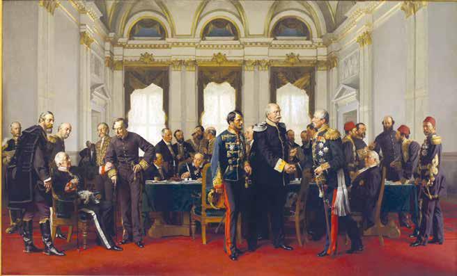 Im Fest-Saal hängt das große Wandbild Der Kongress zu Berlin. Der Maler Anton von Werner hat es im Jahr 1881 gemalt.