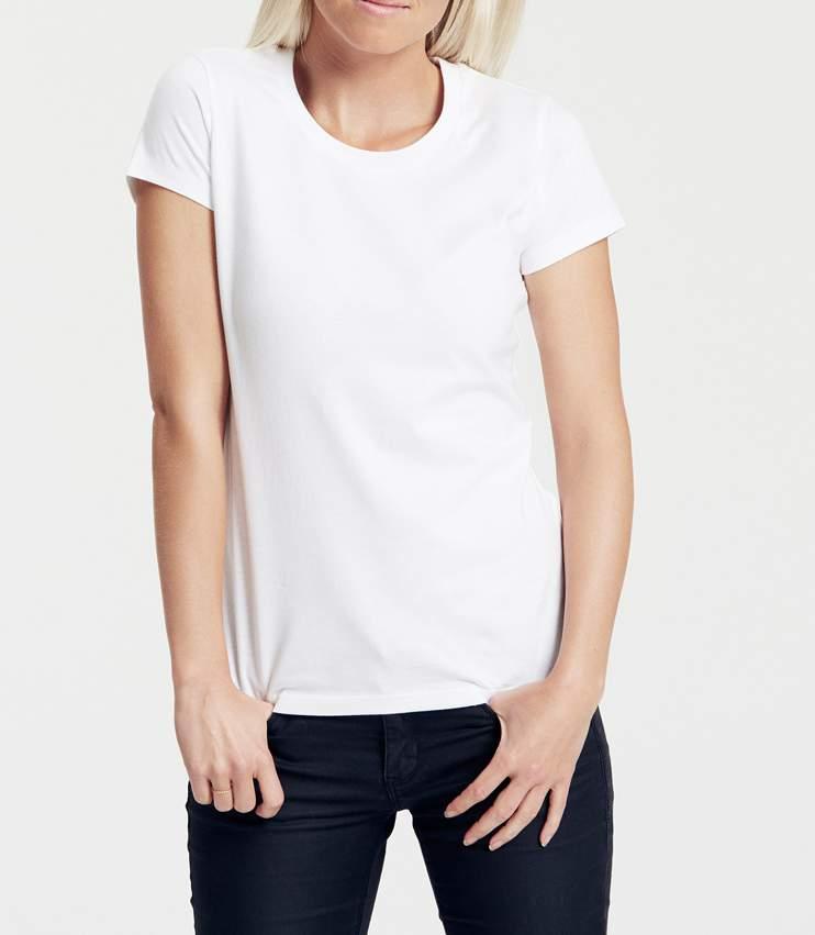 WHITE NE81001 Neutral Women's Fitted T-Shirt 100%