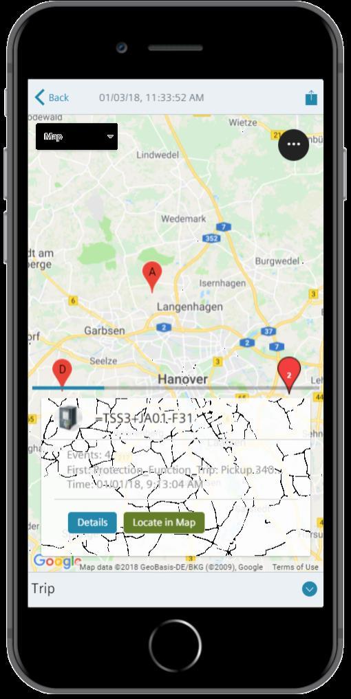 SIPROTEC Dashboard Mobile Applikation für Überwachung von SIPROTEC Geräten Applikationen Mobile App mit Meldungen für ios und Android Plattform Konnektivität IEDs,