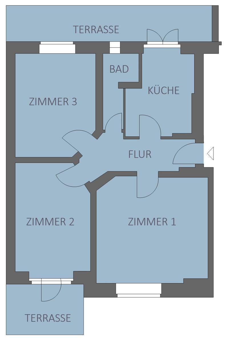 Grundriss 14, Wohnung 15, EG links GRUNDRISS FLÄCHENAUFSTELLUNG IN M² Zimmer 1 18,47