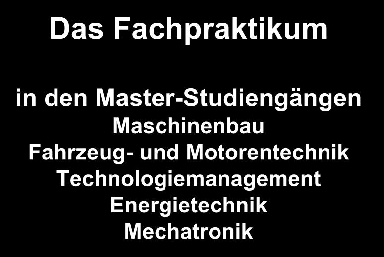 Maschinenbau Fahrzeug- und Motorentechnik Technologiemanagement