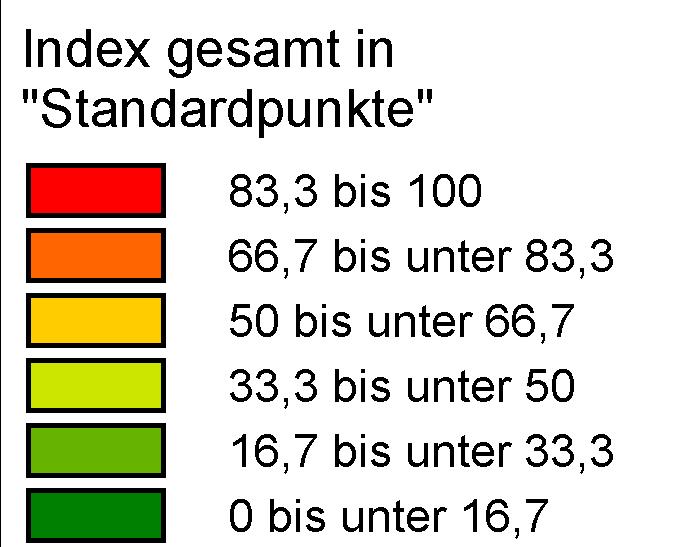 Abbildung 1: Gesamtindex Tabelle 3: Standardpunktzahlen zum Gesamtindex Stt.Nr.