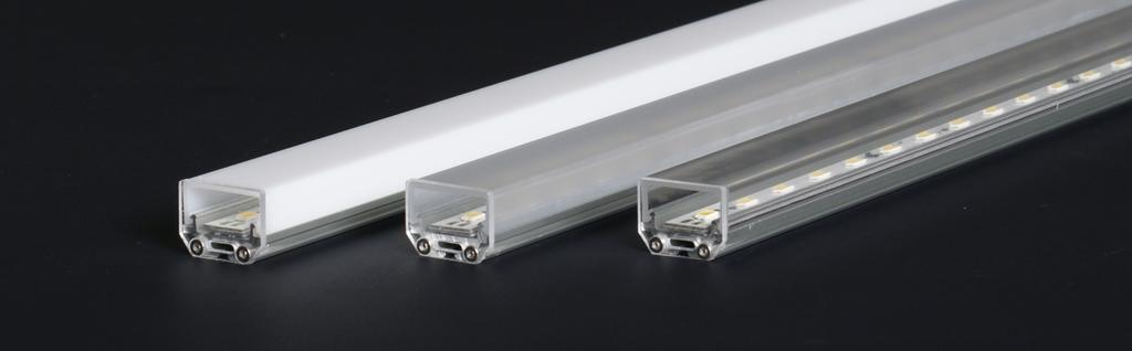 LED Profilleuchten System LEA Abdeckungen Abdeckungen Abdeckung ECKIG Ausführung weiß, diffus und transparent