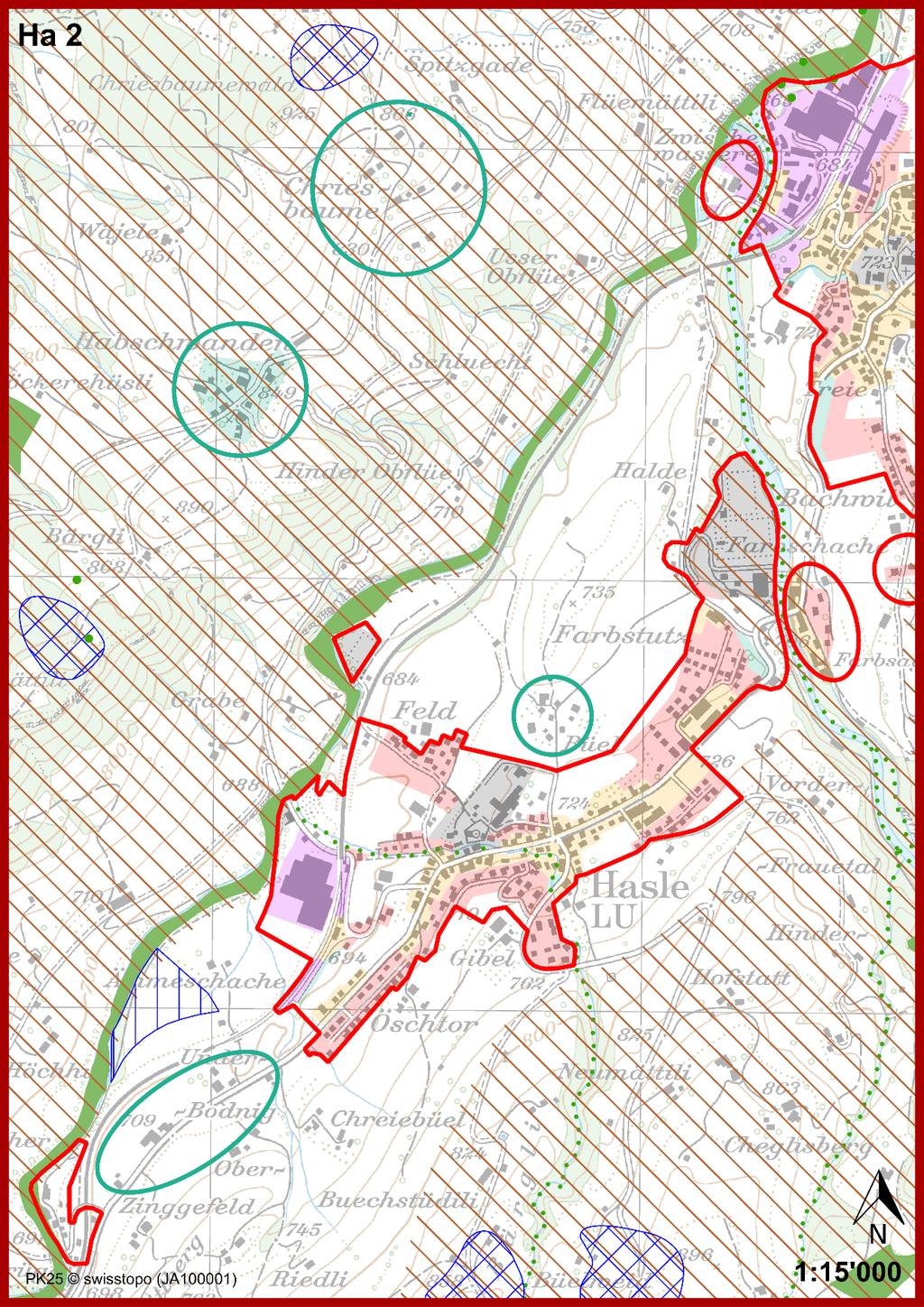 Anpassung regionale Siedlungsgrenze in der Gemeinde Hasle 5 3.