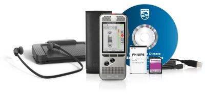 Philips Digital Pocket Memo DPM 6000 Professionelles Handdiktiergerät mit Tastensteuerung, drei Softkeys, großes Farb-TFT Display, 3.5mm Buchsen für ext. Mikro und Kopfhörer, inkl.