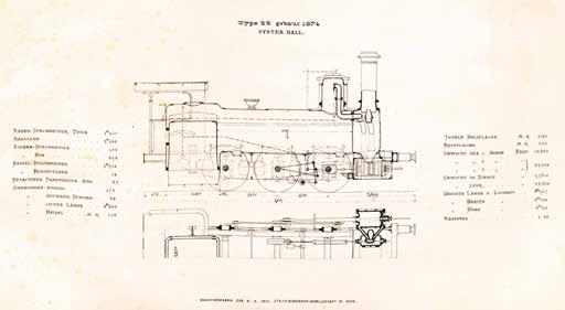 Eine Bildtafel aus dem Werk»Types des locomotives construites par la Fabrique de machines «.