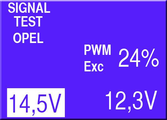 4.6 PWM (Opel / GM) 3. A. Menüauswahl System Verbindung (A) Um Opel Signale zu testen, wählen Sie bitte den Signal Test Opel Schalter und drücken Sie off.