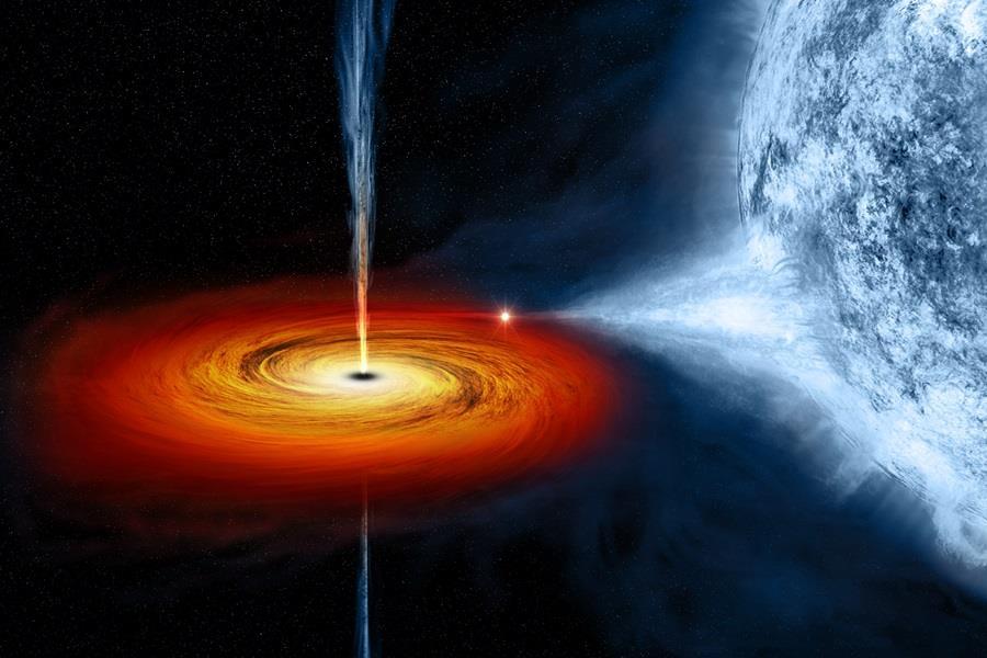 Schwarze Löcher = reine Geometrie = globale Vakuum-Lösung der EGlg Jet Akkretionsscheibe