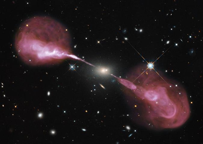 Radio-Galaxie Hercules A / HST+VLA One