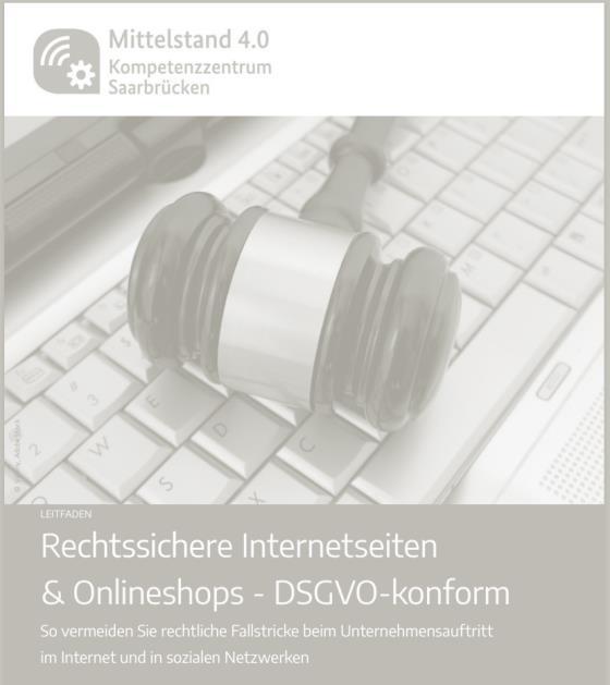 Geschäftsprozess Auftrag anlegen (VI) Informationsrecht Datenschutzerklärung Webseite Leitfaden des Kompetenzzentrums
