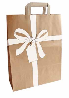 Geschenktüten aus Kraftpapier Kraft paper gift bags / Sachets cadeau de papier kraft 2 Tüten, bedrucktes Kraftpapier,