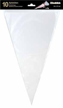 Transparent bags Diamond / Sachets transparents Diamond 4208-0001 5 Polypropylen-Beutel mit Diamantfaltung, unbedruckt, 40 x Ø 12 cm, 35 µ, mit rundem
