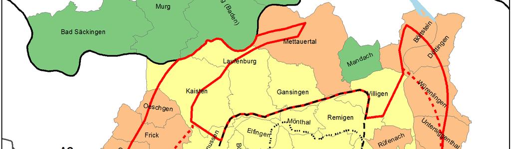 März 2013 41 Gemeinden im Planungsperimeter Aargau Birmenstorf (AG), Birr, Böttstein, Bözberg, Bözen, Brugg, Döttingen, Effingen, Elfingen,