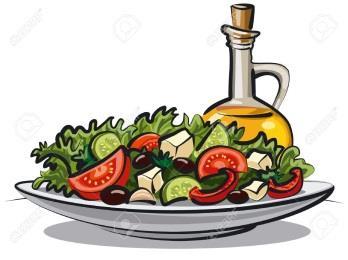 Salate 11.Bauernsalat griechischer Art Tomaten/Gurken/Zwiebeln/Paprika/Peperoni/ Oliven/Kapern/Fetakäse/Olivenöl 12.