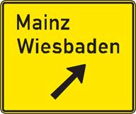 Zeichen 332.1 d) Ausfahrttafel Ausfahrt von der Kraftfahrstraße oder einer autobahnähnlich ausgebauten Straße.