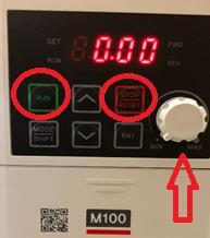 9. Betrieb des Frequenzumrichters In Kapitel 8, haben wir den M100 konfiguriert. Hier wird erklärt, wie die Inbetriebnahme gemacht werden kann. 9.