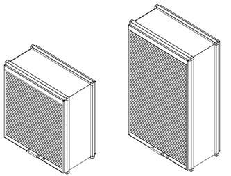 Flügeltüren B 800 mm 61080 61120 61160 61200 Modul Flügeltüren mit Rückwand ohne Tablare Mit Flügeltüren mit Innen-Funktionswänden mit 2 Griffen De Luxe satiniert 800 x 420 x 800 mm 61080 708.