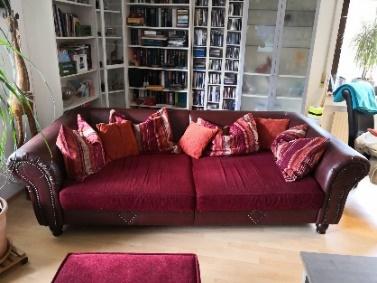 1 Big-Sofa mit Kissen 250 x 116 x 70