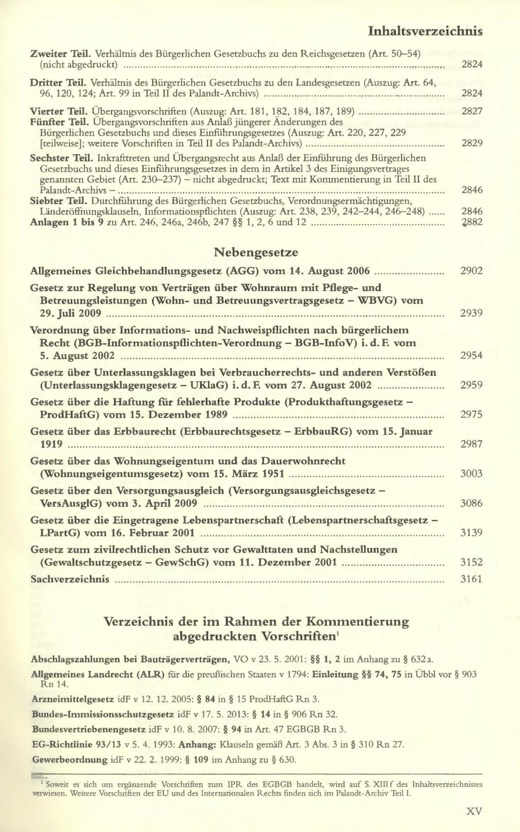 Zweiter Teil. Verhältnis des Bürgerlichen Gesetzbuchs zu den Reichsgesetzen (Art. 50-54) (nicht abgedruckt) - ".- ~ 2824 Dritter Teil.
