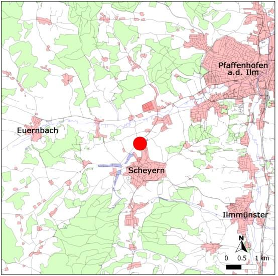Scheyern-Hammerschmiede Der Hammerschmied-Weiher liegt nördlich der Gemeinde Scheyern, nahe der Straße PAF3 nach Niederscheyern.