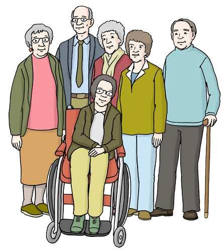 Beratende Personen ohne Stimm-Recht: Personen aus dem Senioren-Beirat Wandsbek. Senioren sind alte Menschen.