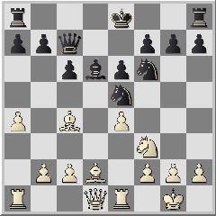 Veit,Walter - Radovic,Miodrag (Skandinavische Verteidigung) th 1.e4 d5 2.exd5 Dxd5 3.Sf3 Lf5 4.Sc3 Da5 5.Lc4 e6 6.d3 c6 7.Ld2 Dc7 8.0-0 Ld6 Schwarz hat Entwicklungsnachteil, steht aber sehr fest. 9.
