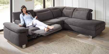 Der in der Polsterung eingearbeitete Visco-Gelschaum passt sich den Körperkonturen in jeder Position optimal an, sorgt für eine wirksame Körperstütze und macht so auch langes Verweilen auf der Couch