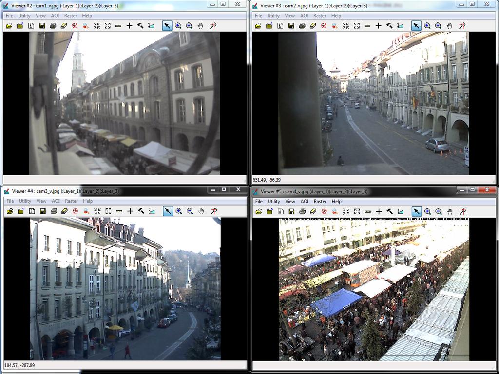 Webcam-Daten in 2-D / 3-D Geodatenumgebung