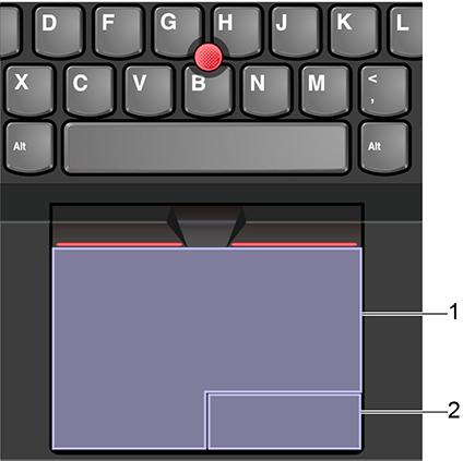 Trackpad verwenden 1. Bereich Linksklick Drücken, um ein Element auszuwählen oder zu öffnen.