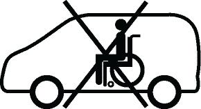 Rollstuhl als Sitz im BTF geeignet (siehe Abb. A) Rollstuhl nicht als Sitz im BTF geeignet (siehe Abb. B) Alle von B+B als Sitz in Fahrzeugen freigegebenen Produkte sind nach ISO 7176-19 getestet.