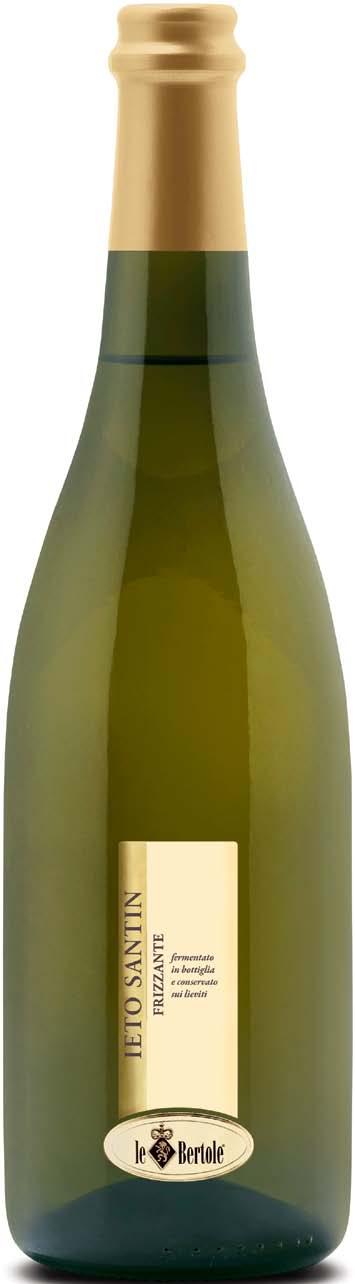 Ieto Santin Flaschengärung mit Hefe Ein Perlwein, aus Trauben der Weinberge unseres Betriebes um Valdobbiadene, der mit der natürlichen Flaschengärung hergestellt wird.