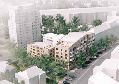 EIN NEUES ZUHAUSE FÜR VIELE Im Herbst 2020 soll der Startschuss für den Bau der neuen WOGE-Verwaltung in Kiel inklusive Quartierstreff sowie für 41 behindertenfreundliche Wohnungen mit