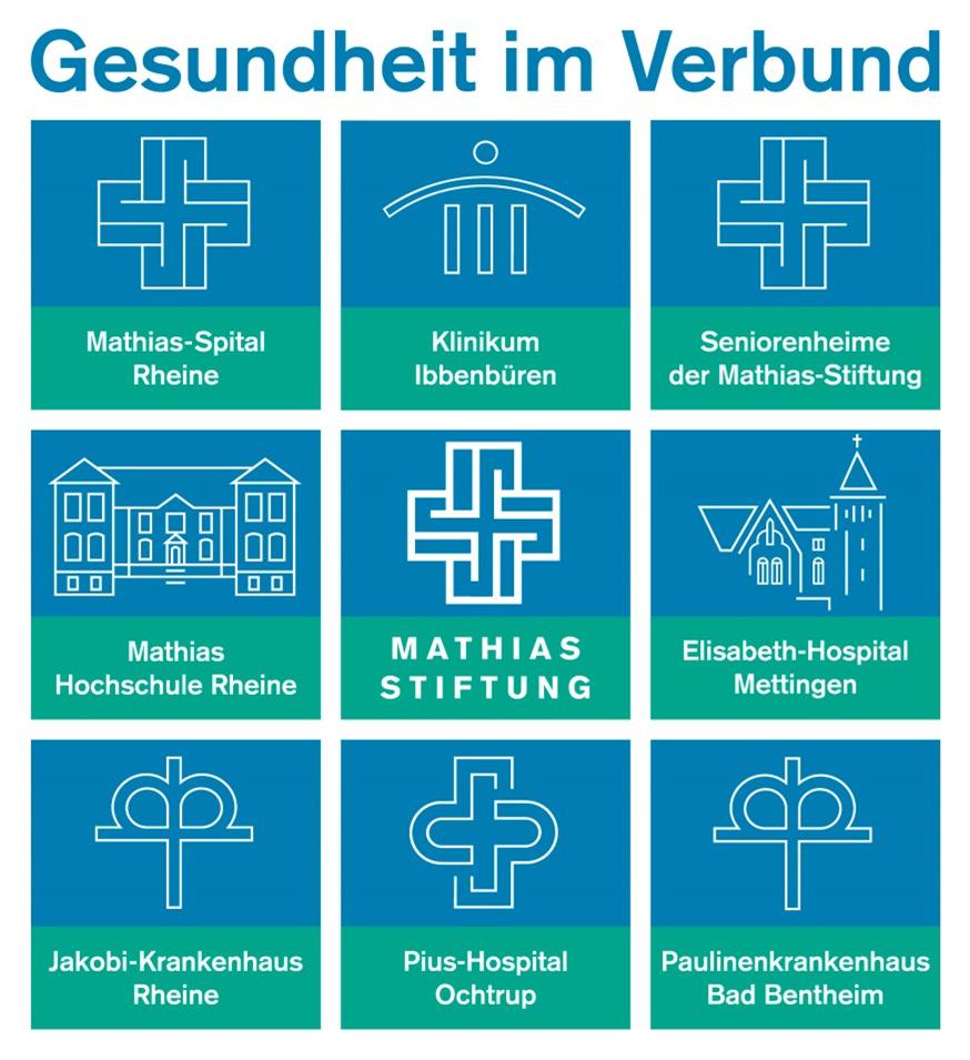 Stiftung Mathias-Spital Rheine Fünf Krankenhäuser Klinikum Rheine Mathias-Spital und Jakobi-Krankenhaus Klinikum Ibbenbüren St.