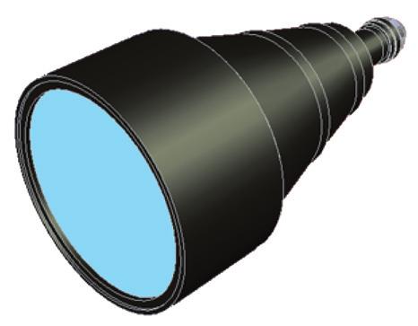 > Serie von Objektiven mit einer freien Apertur von 167 mm Alle Objektive dieser Serie haben eine variable Blende und C-Mount-Anschluss. Sie sind auch mit M42x1-Anschluss erhältlich.