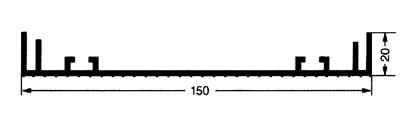 3: Profil für Hauben als Wand oder Ausstecktransparent; Befestigung der Haube mit Blechschraube Nr. 4: Profil für Hauben als Wandtransparent; Befestigung der Haube mit Blechschraube Nr.